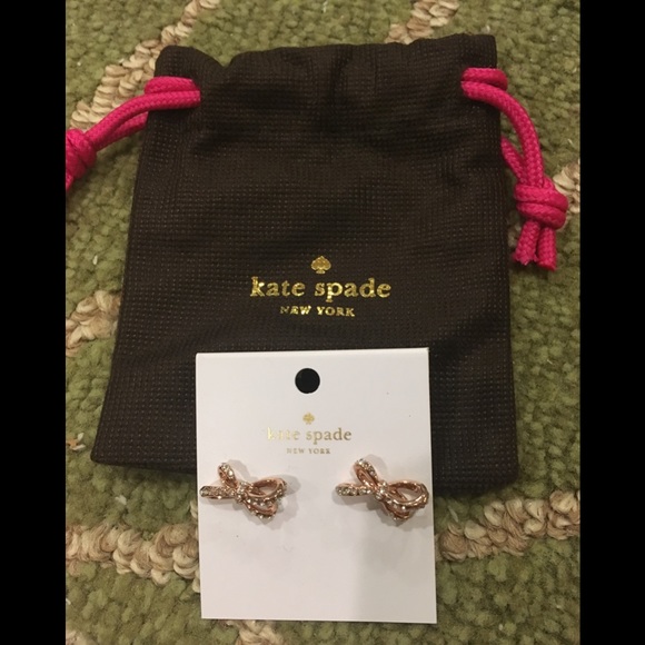 kate spade Jewelry - Kate Spade Rose Gold Bow Earrings with Bag kate spade Jewelry - Kate Spade Rose Gold Bow Earrings with Bag